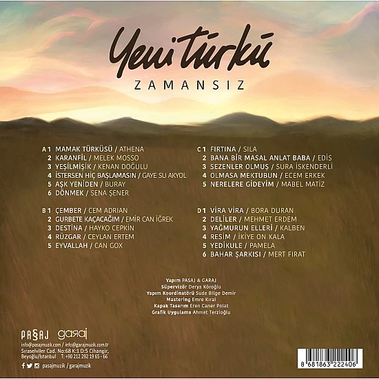 Yeni Türkü - Zamansız Plak 2 LP
