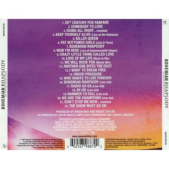 Queen - Bohemian Rhapsody (Soundtrack) CD