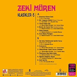 Zeki Müren - Klasikler 5 (Anılarım) Plak LP