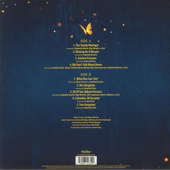 Encanto Soundtrack Transparan Yeşil Renkli Plak LP
