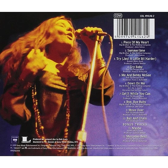 Janis Joplin - Janis Joplin's Greatest Hits CD