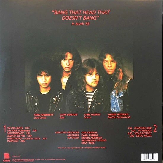 Metallica ‎– Kill 'Em All Plak LP