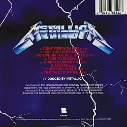 Metallica - Ride The Lightning CD