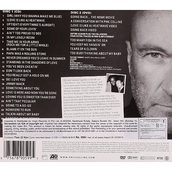 Phil Collins - Going Back CD + DVD