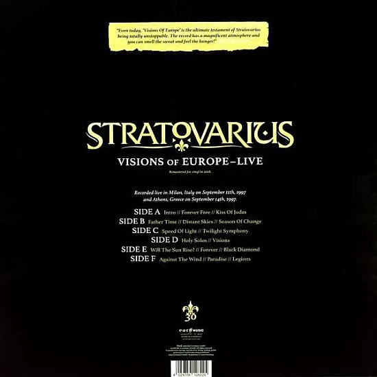 Stratovarius – Visions of Europe - Live Plak 3 LP