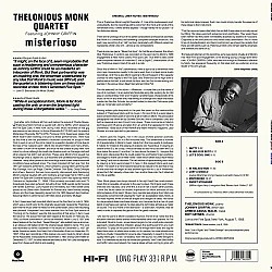 Thelonious Monk Quartet - Misterioso Caz Plak LP