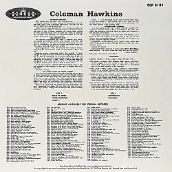 Coleman Hawkins And His Orchestra Caz (Audiophile) Plak LP 