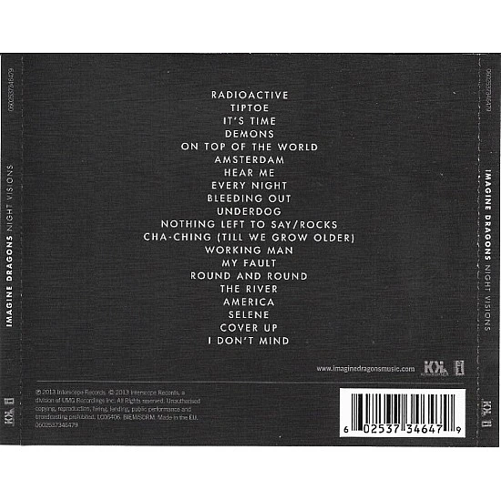 Imagine Dragons - Night Visions (Deluxe) CD