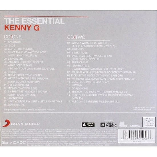 Kenny G - The Essential Kenny G 2 CD