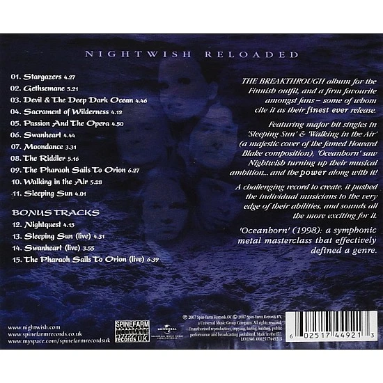 Nightwish - Oceanborn (Deluxe) CD + 4 Bonus Şarkı