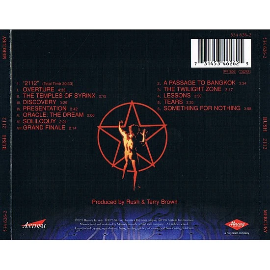 Rush - 2112 (Progressive Rock) CD