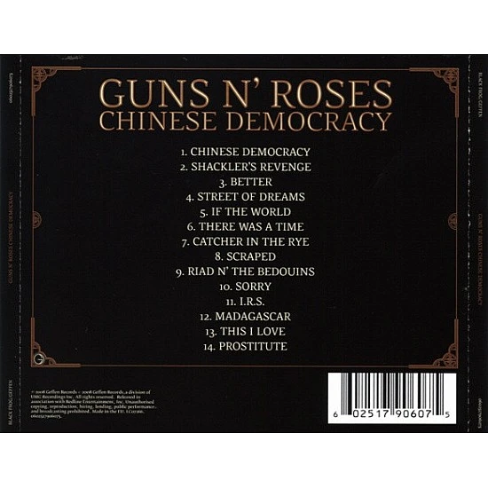 Guns N' Roses - Chinese Democracy CD