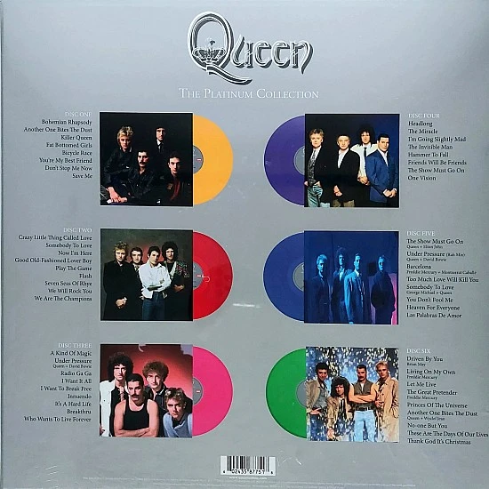 Queen - The Platinum Collection Box Set Renkli Plak 6 LP