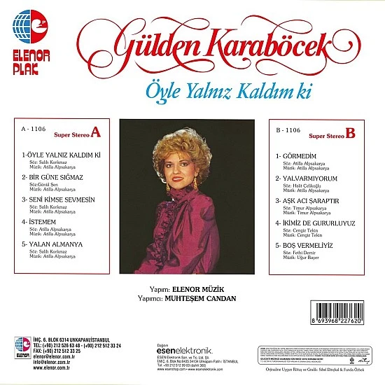 Gülden Karaböcek - Öyle Yalnız Kaldım Ki Plak LP