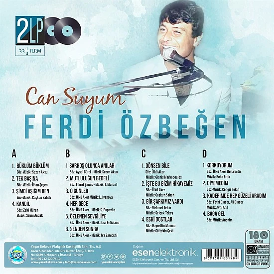 Ferdi Özbeğen – Can Suyum Plak 2 LP