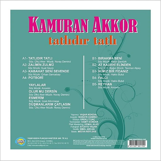 Kamuran Akkor - Tatlıdır Tatlı (Yeşil Renkli) Plak LP