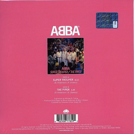 ABBA - Super Trouper 45lik Resimli Plak
