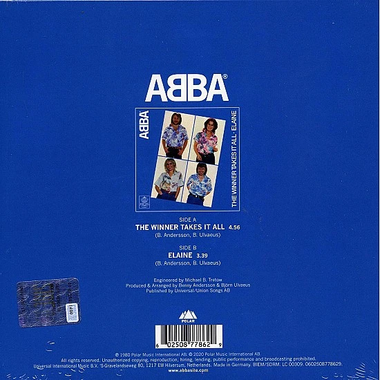 ABBA - The Winner Takes It All 45lik Resimli Plak
