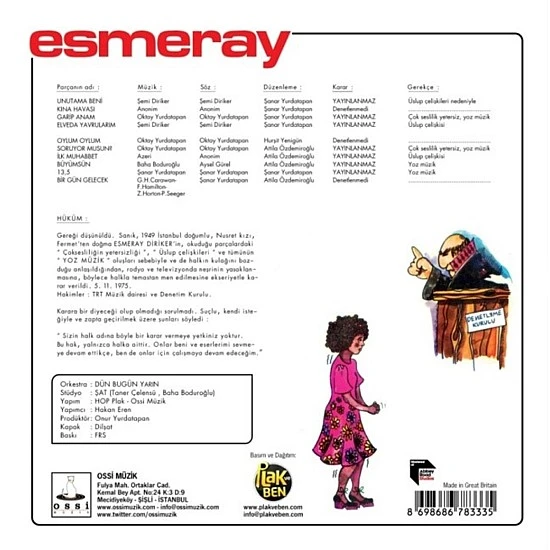Esmeray ‎– Yayınlanmaz Plak LP