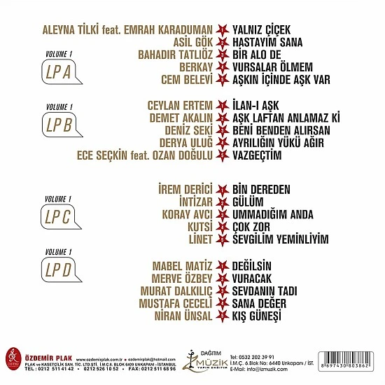 Yıldız Tilbe'nin Yıldızlı Şarkıları Vol. 1 Plak 2 LP