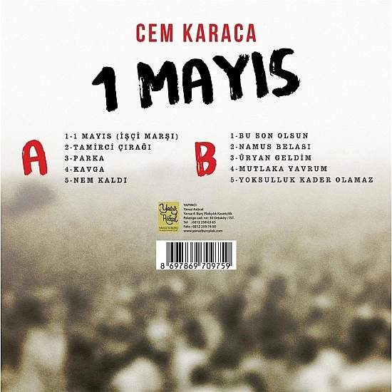 Cem Karaca 1 Mayıs Plak LP Numaralı Sınırlı Basım