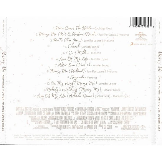 Jennifer Lopez ‎– Marry Me (Soundtrack) CD