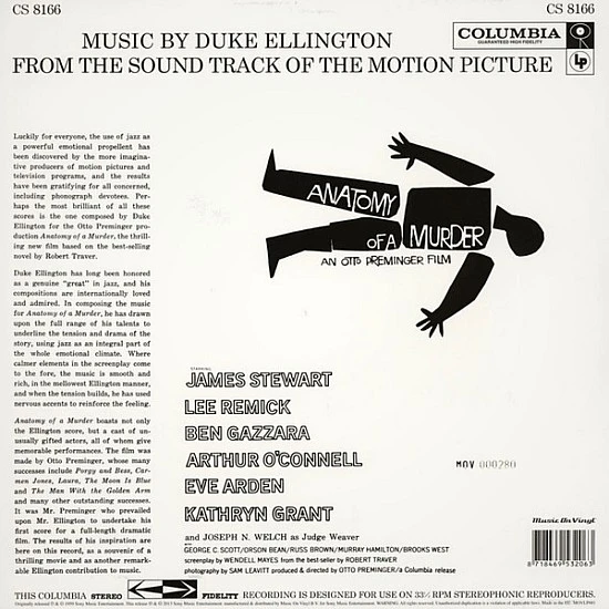 Duke Ellington – (From The Soundtrack Of The Motion Picture) Otto Preminger's Anatomy Of A Murder (Kırmızı Renkli) Plak LP