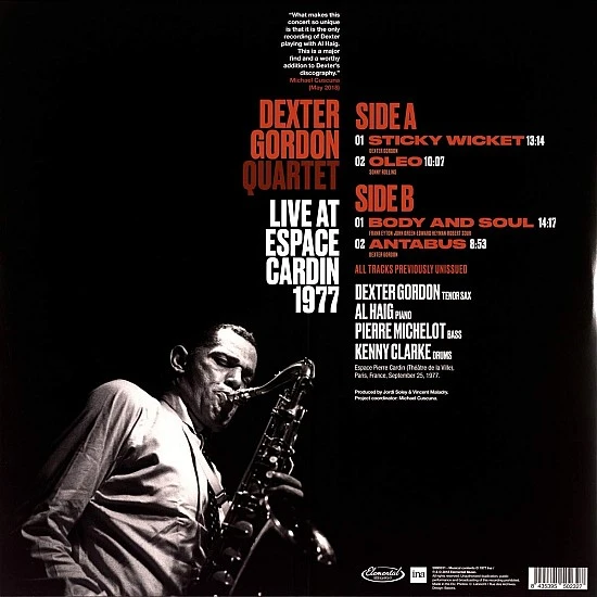 Dexter Gordon - Espace Cardin 1977 Caz Plak LP