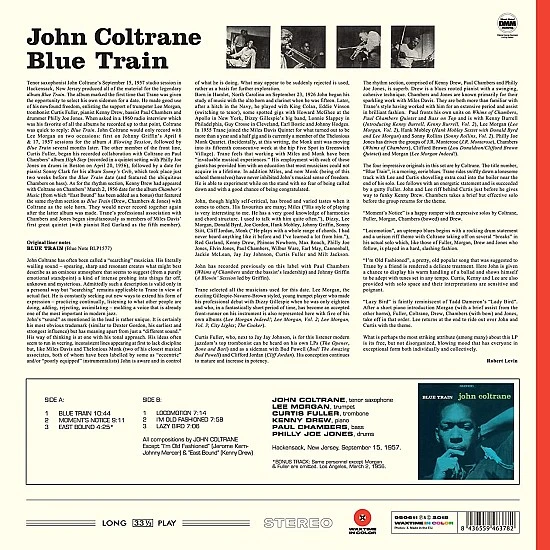 John Coltrane – Blue Train (Kırmızı Renkli) Plak LP