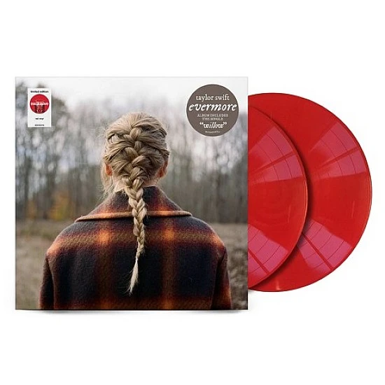 Taylor Swift – Evermore (Kırmızı Renkli) Plak 2 LP  * ÖZEL BASIM *