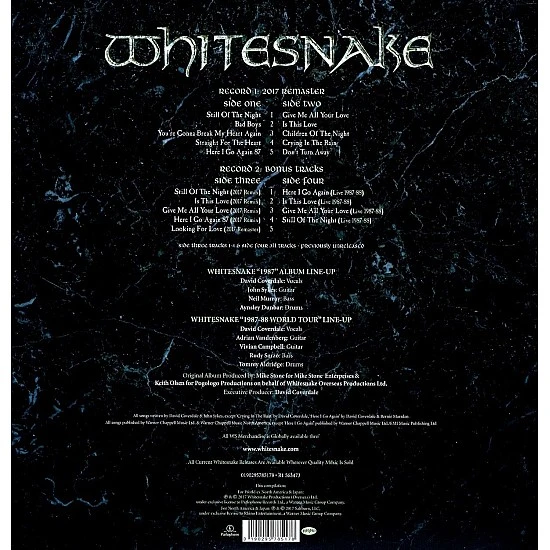 Whitesnake – 1987 Plak 2 LP