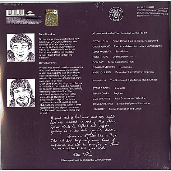 Elton John - Empty Sky Plak LP