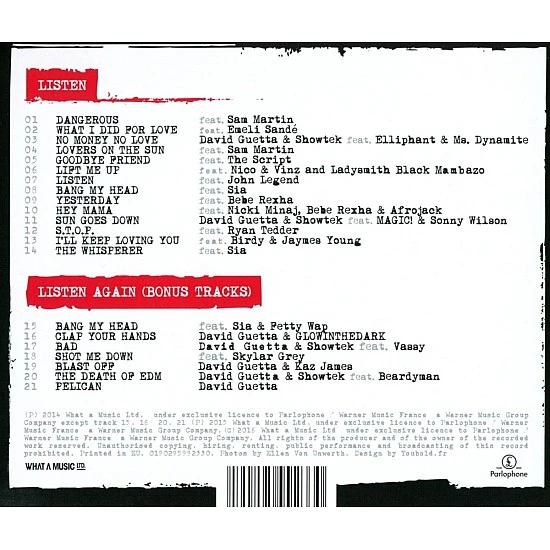 David Guetta – Listen (Ultimate) CD