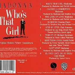 Madonna - Who's That Girl Soundtrack CD