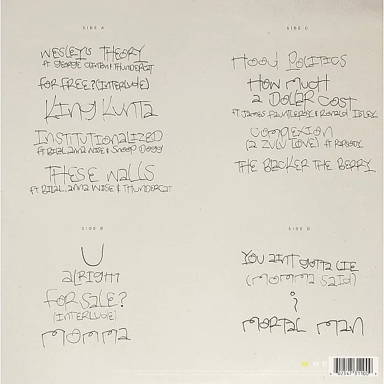 Kendrick Lamar - To Pimp A Butterfly Plak 2 LP