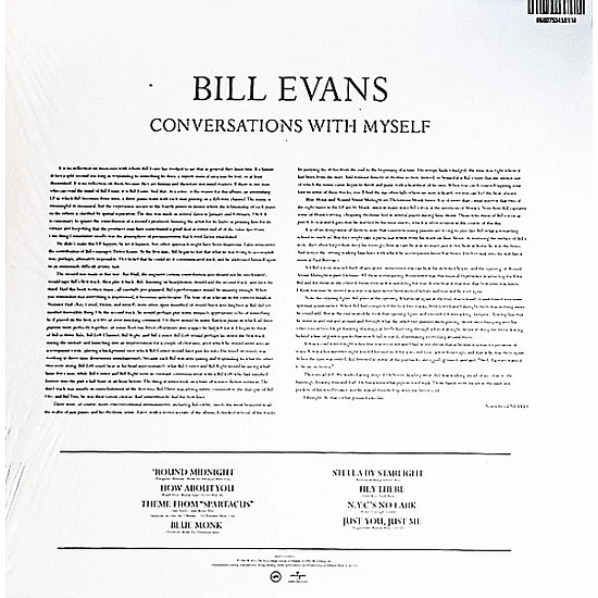 Bill Evans – Conversations With Myself Plak  LP