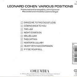 Leonard Cohen - Various Positions CD