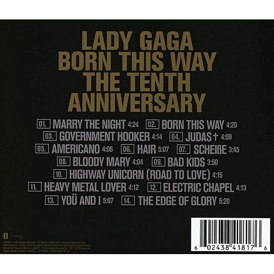 Lady Gaga - Born This Way 10th Anniversary (10. Yıl Özel) 2 CD