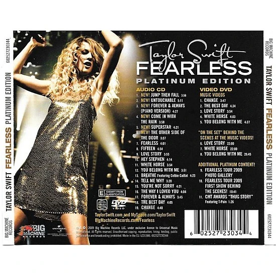 Taylor Swift - Fearless (Platinum Edition) CD + DVD