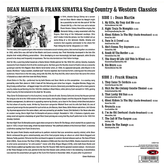 Dean Martin & Frank Sinatra – Sing Country & Western Classics Plak LP