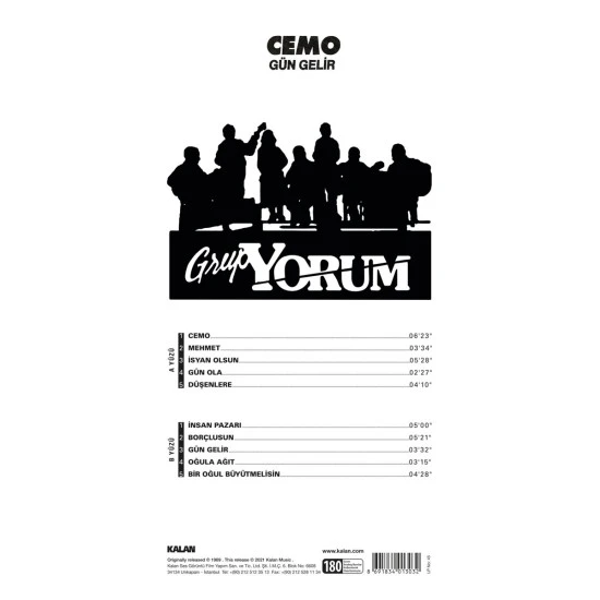 Grup Yorum - Cemo Gün Gelir Plak LP