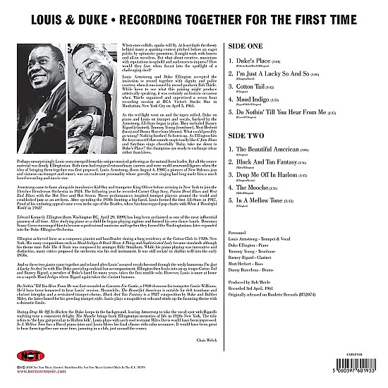 Louis Armstrong And Duke Ellington – Recording Together For The First Time Caz Plak LP