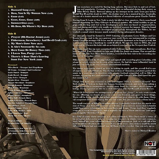 Miles Davis – Porgy And Bess Plak LP