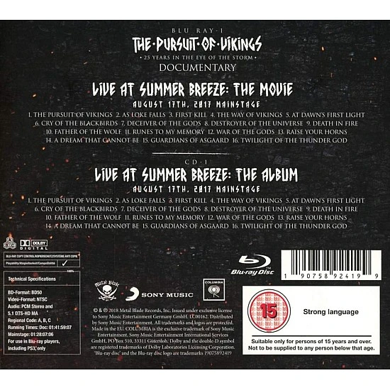 Amon Amarth - The Pursuit Of Vikings (25 Years In The Eye Of The Storm) CD + Bluray
