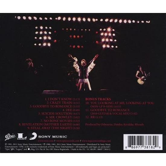 Ozzy Osbourne - Blizzard Of Ozz CD