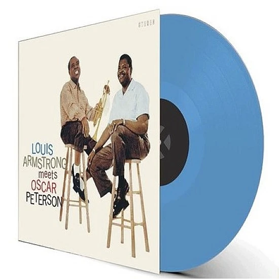 Louis Armstrong - Meets Oscar Peterson (Mavi Renkli) Caz Plak LP