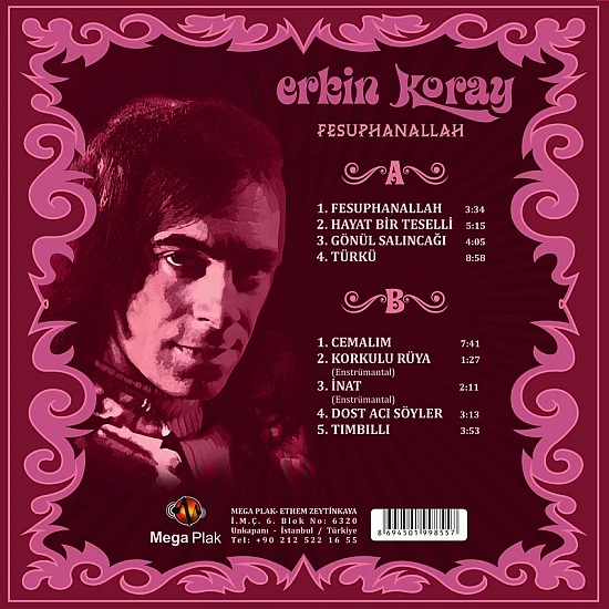 Erkin Koray - Fesuphanallah Plak LP