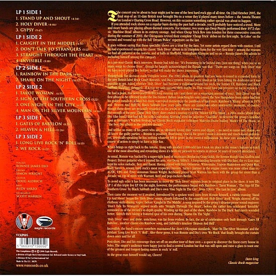 Dio - Holy Diver Live Kırmızı Renkli Plak 3 LP