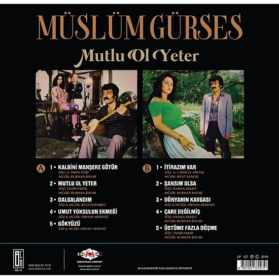 Müslüm Gürses - Mutlu Ol Yeter Plak LP