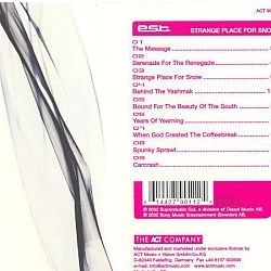Esbjörn Svensson Trio - E.S.T. - Strange Place For Snow CD